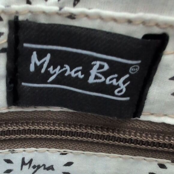 Myra Bag Upcycled Cotton & Cowhide Large Tote - Picture 7 of 12
